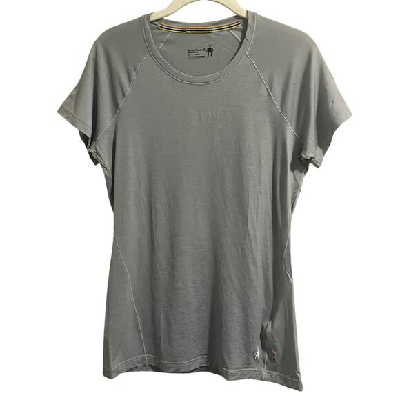 Smartwool Merino Short-Sleeve Tee in Grey Slim Fit Crew Neck - Women's sz. S - Picture 1 of 6